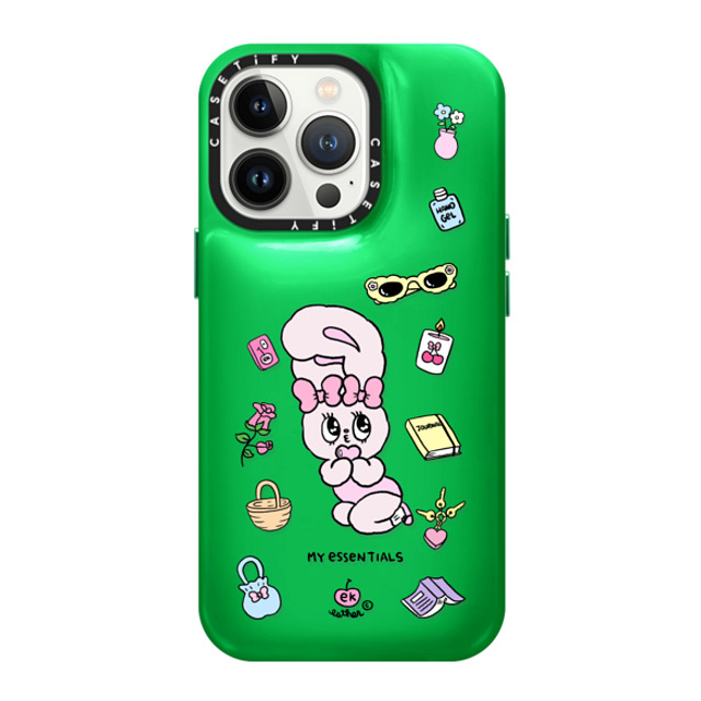 Esther Bunny x CASETiFY iPhone 13 Pro Case Sticker,Bunny Kelly Green Pillow Case My Essentials Mother's Day Esther Bunny x CASETiFY iPhone 13 Pro Case Sticker,Bunny Kelly Green Pillow Case My Essentials Mother's Day