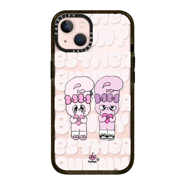 Esther Bunny x CASETiFY iPhone 13 ケース ブラック インパクトケース Heartbreak makes me stronger