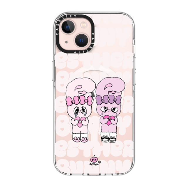 Esther Bunny x CASETiFY iPhone 13 ケース クリア クリア ケース MagSafe対応 Heartbreak makes me stronger