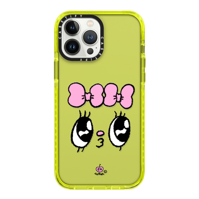 Esther Bunny x CASETiFY iPhone 13 Pro Max Case Bunny,Cartoon ネオン イエロー インパクトケース Kisses for who? Mother's Day Esther Bunny x CASETiFY iPhone 13 Pro Max Case Bunny,Cartoon ネオン イエロー インパクトケース Kisses for who? Mother's Day