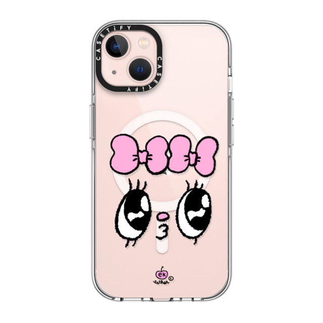 Esther Bunny x CASETiFY iPhone 13 ケース クリア クリア ケース MagSafe対応 Kisses for who?