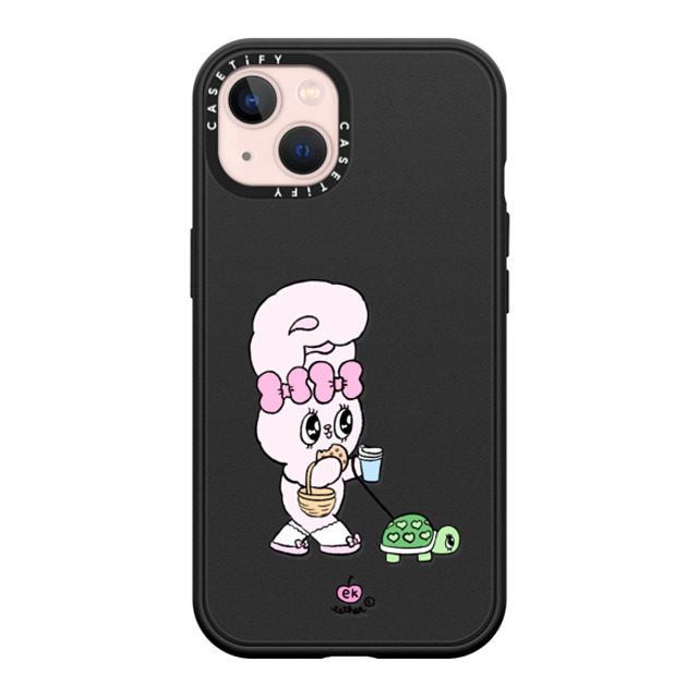 Esther Bunny x CASETiFY iPhone 13 ケース マットブラック インパクトケース MagSafe対応 Need my daily treats