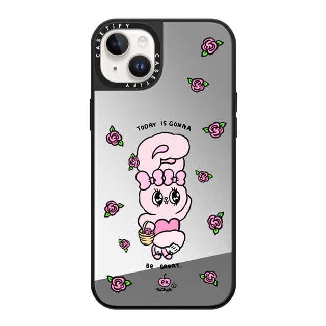 Esther Bunny x CASETiFY iPhone 14 Plus Case Bunny,Animal Silver on Black ミラーケース MagSafe対応 Today is Gonna be Great Mother's Day Esther Bunny x CASETiFY iPhone 14 Plus Case Bunny,Animal Silver on Black ミラーケース MagSafe対応 Today is Gonna be Great Mother's Day