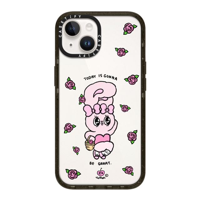 Esther Bunny x CASETiFY iPhone 14 ケース ブラック インパクトケース Today is Gonna be Great