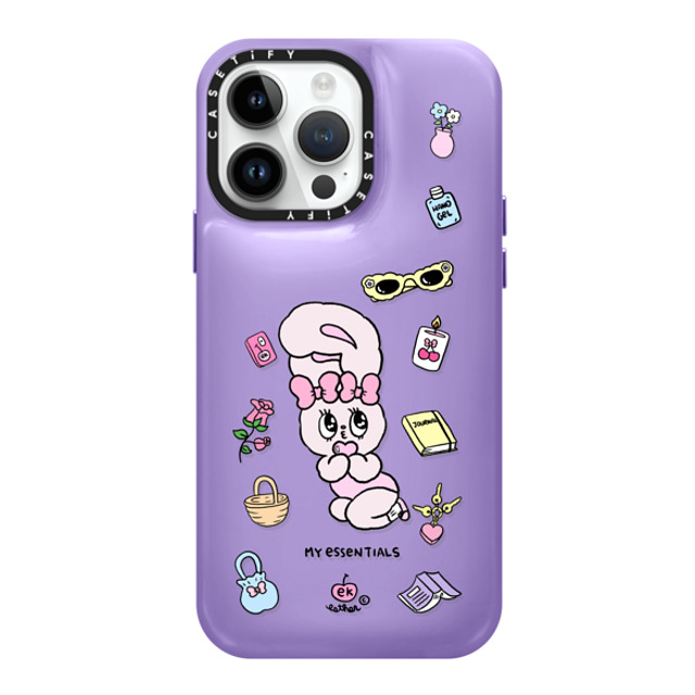 Esther Bunny x CASETiFY iPhone 14 Pro Max ケース バイオレット パープル ピローケース My Essentials