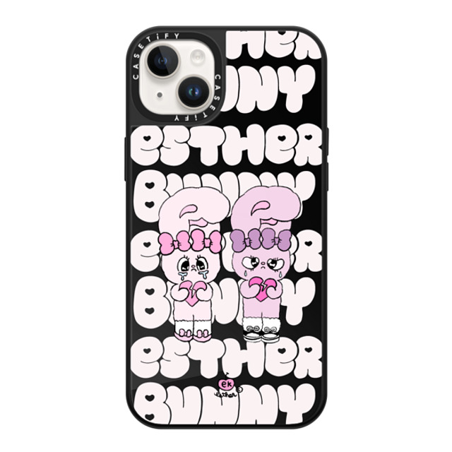 Esther Bunny x CASETiFY iPhone 14 Plus ケース Bunny,Cartoon Black on Black ミラーケース MagSafe対応 Heartbreak makes me stronger Father's Day Esther Bunny x CASETiFY iPhone 14 Plus ケース Bunny,Cartoon Black on Black ミラーケース MagSafe対応 Heartbreak makes me stronger Father's Day