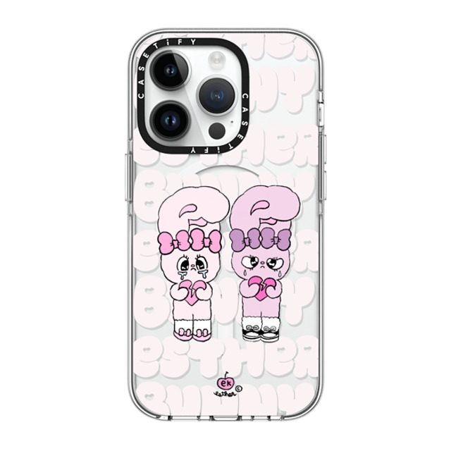 Esther Bunny x CASETiFY iPhone 14 Pro Case Clear Clear Case MagSafe Compatible Heartbreak makes me stronger Esther Bunny x CASETiFY iPhone 14 Pro Case Clear Clear Case MagSafe Compatible Heartbreak makes me stronger