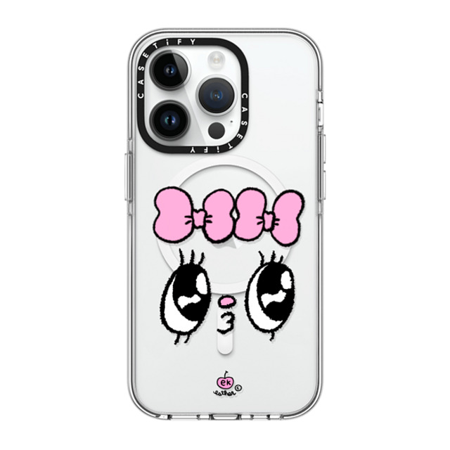 Esther Bunny x CASETiFY iPhone 14 Pro Case Clear Clear Case MagSafe Compatible Kisses for who? Esther Bunny x CASETiFY iPhone 14 Pro Case Clear Clear Case MagSafe Compatible Kisses for who?