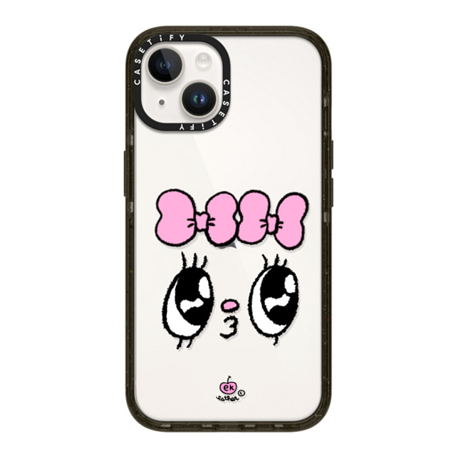 Esther Bunny x CASETiFY iPhone 14 ケース ブラック インパクトケース Kisses for who?