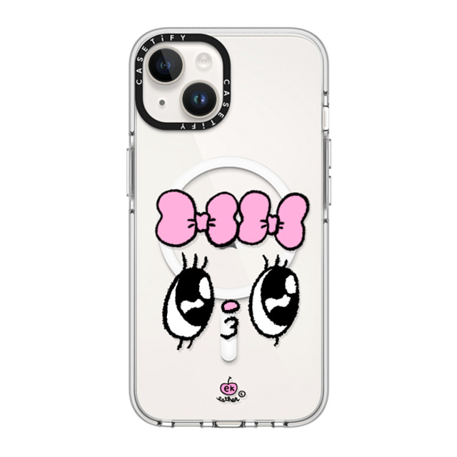 Esther Bunny x CASETiFY iPhone 14 ケース クリア クリア ケース MagSafe対応 Kisses for who?