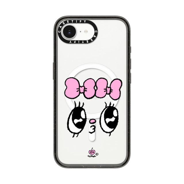 Esther Bunny x CASETiFY iPhone 16e ケース Bunny,Cartoon ブラック インパクトケース MagSafe対応 Kisses for who? Back to School Esther Bunny x CASETiFY iPhone 16e ケース Bunny,Cartoon ブラック インパクトケース MagSafe対応 Kisses for who? Back to School