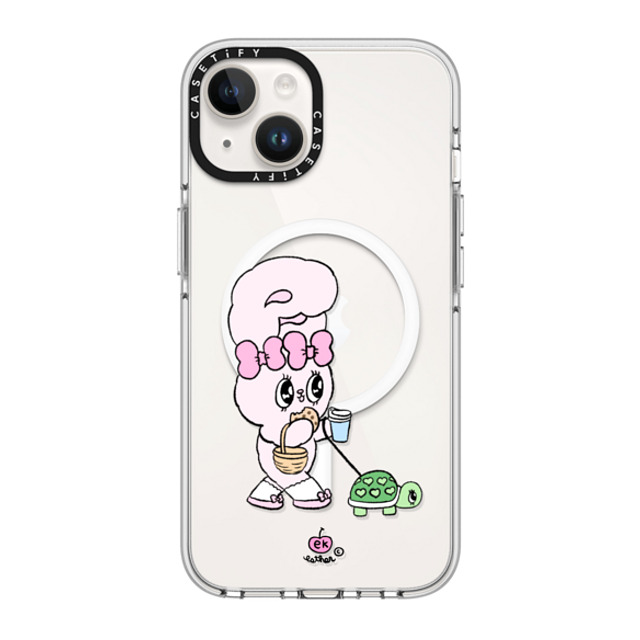 Esther Bunny x CASETiFY iPhone 14 ケース クリア クリア ケース MagSafe対応 Need my daily treats