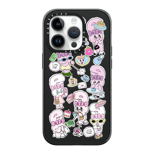 Esther Bunny x CASETiFY iPhone 14 Pro ケース マットブラック インパクトケース MagSafe対応 Bunny Life