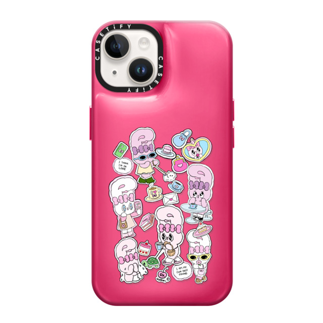 Esther Bunny x CASETiFY iPhone 14 P[X Bunny,Cartoon Berry Pink s[P[X Bunny Life