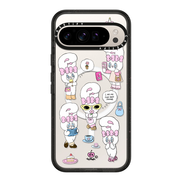 Esther Bunny x CASETiFY Pixel 9 Pro XL ケース Bunny,Cartoon ブラック マグネット式 インパクトケース I am my own best friend Back to School Esther Bunny x CASETiFY Pixel 9 Pro XL ケース Bunny,Cartoon ブラック マグネット式 インパクトケース I am my own best friend Back to School
