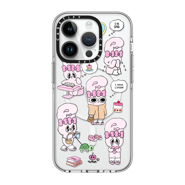 Esther Bunny x CASETiFY iPhone 14 Pro Case Clear Clear Case MagSafe Compatible I need coffee Esther Bunny x CASETiFY iPhone 14 Pro Case Clear Clear Case MagSafe Compatible I need coffee