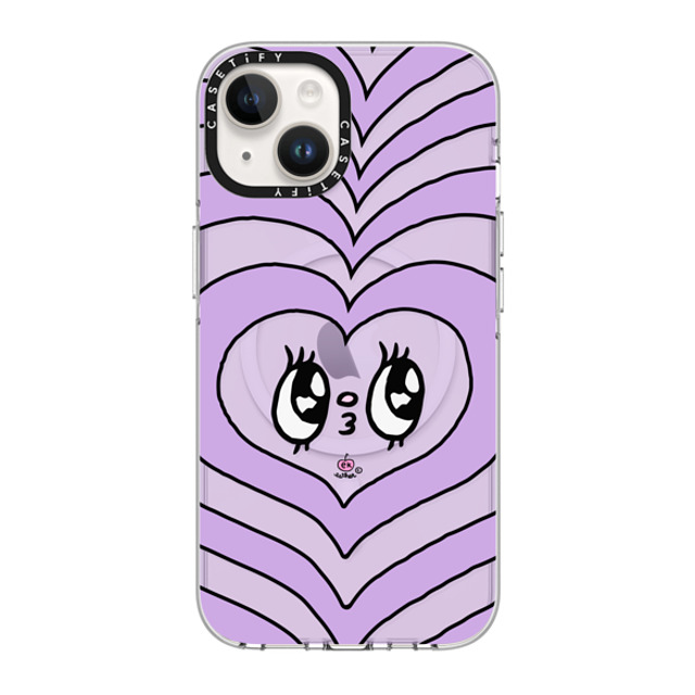 Esther Bunny x CASETiFY iPhone 14 ケース クリア クリア ケース MagSafe対応 Heart beam face