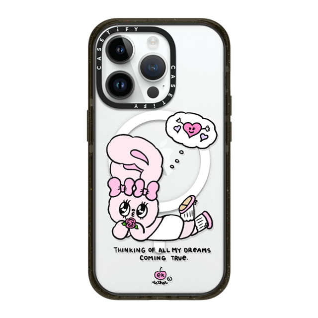 Esther Bunny x CASETiFY iPhone 14 Pro ケース ブラック インパクトケース MagSafe対応 Dreams Come True