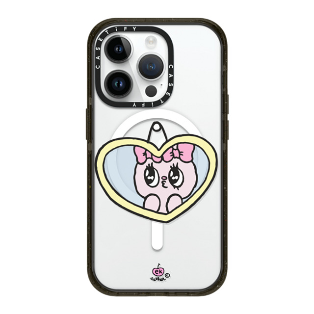 Esther Bunny x CASETiFY iPhone 14 Pro ケース ブラック インパクトケース MagSafe対応 I Love Me