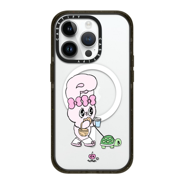 Esther Bunny x CASETiFY iPhone 14 Pro ケース ブラック インパクトケース MagSafe対応 Need my daily treats