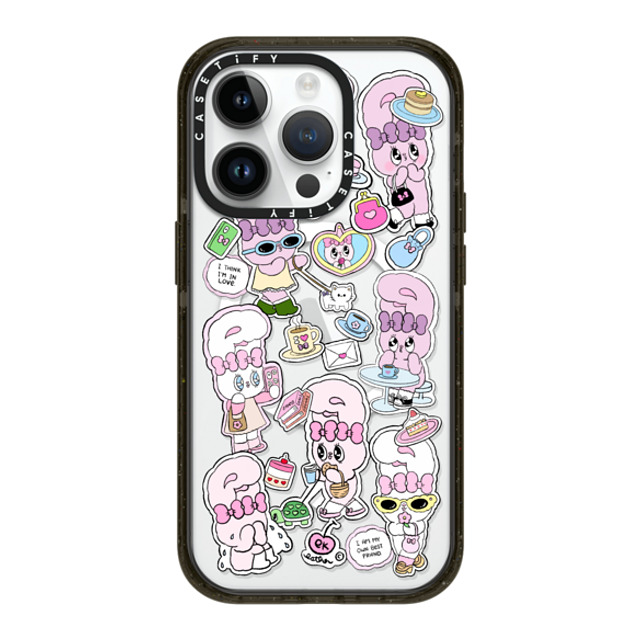 Esther Bunny x CASETiFY iPhone 14 Pro ケース ブラック インパクトケース MagSafe対応 Bunny Life