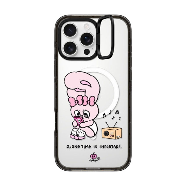 Esther Bunny x CASETiFY iPhone 16 Pro Max ケース Bunny,Animal ブラック インパクトリングスタンドケース MagSafe対応 Alone Time Father's Day Esther Bunny x CASETiFY iPhone 16 Pro Max ケース Bunny,Animal ブラック インパクトリングスタンドケース MagSafe対応 Alone Time Father's Day