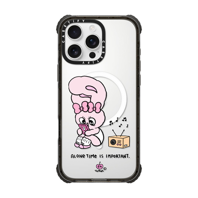 Esther Bunny x CASETiFY iPhone 16 Pro Max Case Bunny,Animal Black ウルトラ インパクトケース MagSafe 対応 Alone Time Back to School Esther Bunny x CASETiFY iPhone 16 Pro Max Case Bunny,Animal Black ウルトラ インパクトケース MagSafe 対応 Alone Time Back to School