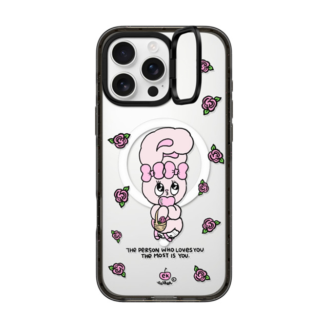 Esther Bunny x CASETiFY iPhone 16 Pro Max ケース Bunny,Animal ブラック インパクトリングスタンドケース MagSafe対応 Love Yourself Father's Day Esther Bunny x CASETiFY iPhone 16 Pro Max ケース Bunny,Animal ブラック インパクトリングスタンドケース MagSafe対応 Love Yourself Father's Day