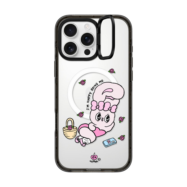 Esther Bunny x CASETiFY iPhone 16 Pro Max Case Bunny,Animal Black インパクトリングスタンドケース MagSafe対応 Happy Being Me Back to School Esther Bunny x CASETiFY iPhone 16 Pro Max Case Bunny,Animal Black インパクトリングスタンドケース MagSafe対応 Happy Being Me Back to School