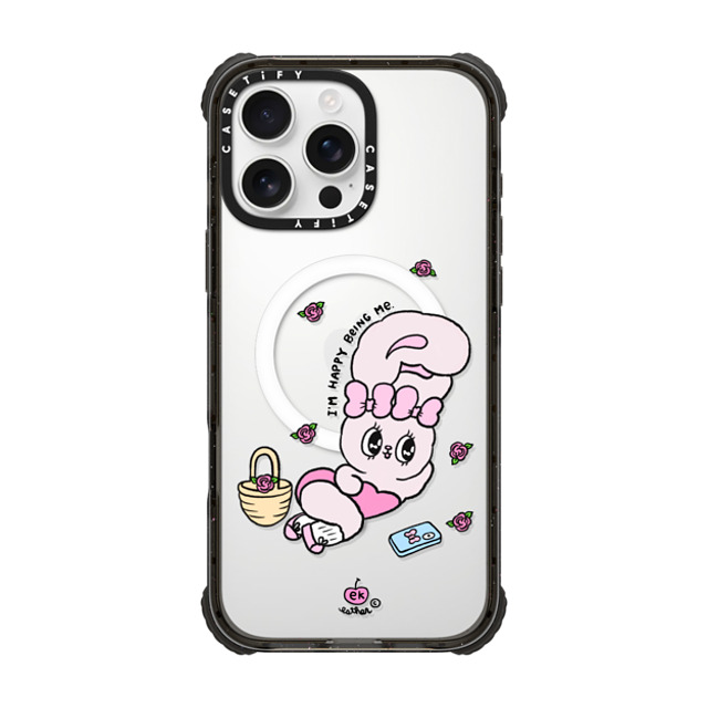Esther Bunny x CASETiFY iPhone 16 Pro Max Case Bunny,Animal Black ウルトラ インパクトケース MagSafe 対応 Happy Being Me Back to School Esther Bunny x CASETiFY iPhone 16 Pro Max Case Bunny,Animal Black ウルトラ インパクトケース MagSafe 対応 Happy Being Me Back to School