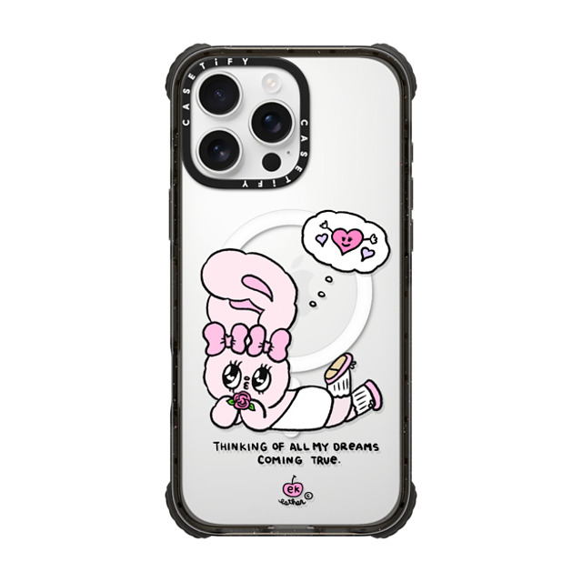Esther Bunny x CASETiFY iPhone 16 Pro Max Case Bunny,Animal Black ウルトラ インパクトケース MagSafe 対応 Dreams Come True Father's Day Esther Bunny x CASETiFY iPhone 16 Pro Max Case Bunny,Animal Black ウルトラ インパクトケース MagSafe 対応 Dreams Come True Father's Day
