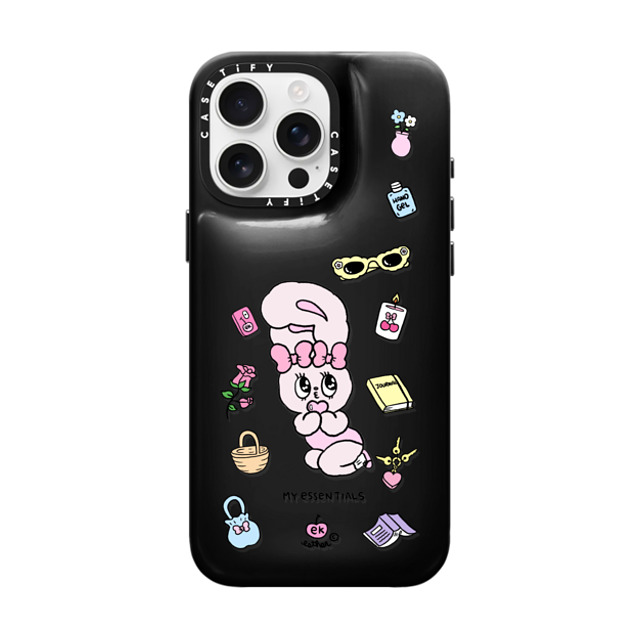 Esther Bunny x CASETiFY iPhone 16 Pro Max ケース Phantom Black ピローケース My Essentials