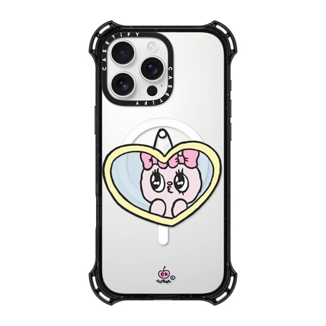 Esther Bunny x CASETiFY iPhone 16 Pro Max ケース ブラック バウンスケース I Love Me