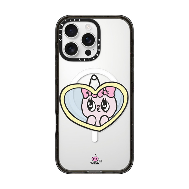 Esther Bunny x CASETiFY iPhone 16 Pro Max ケース ブラック インパクトケース MagSafe対応 I Love Me