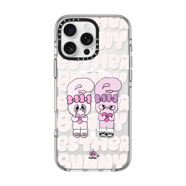 Esther Bunny x CASETiFY iPhone 16 Pro Max ケース クリア クリア ケース MagSafe対応 Heartbreak makes me stronger