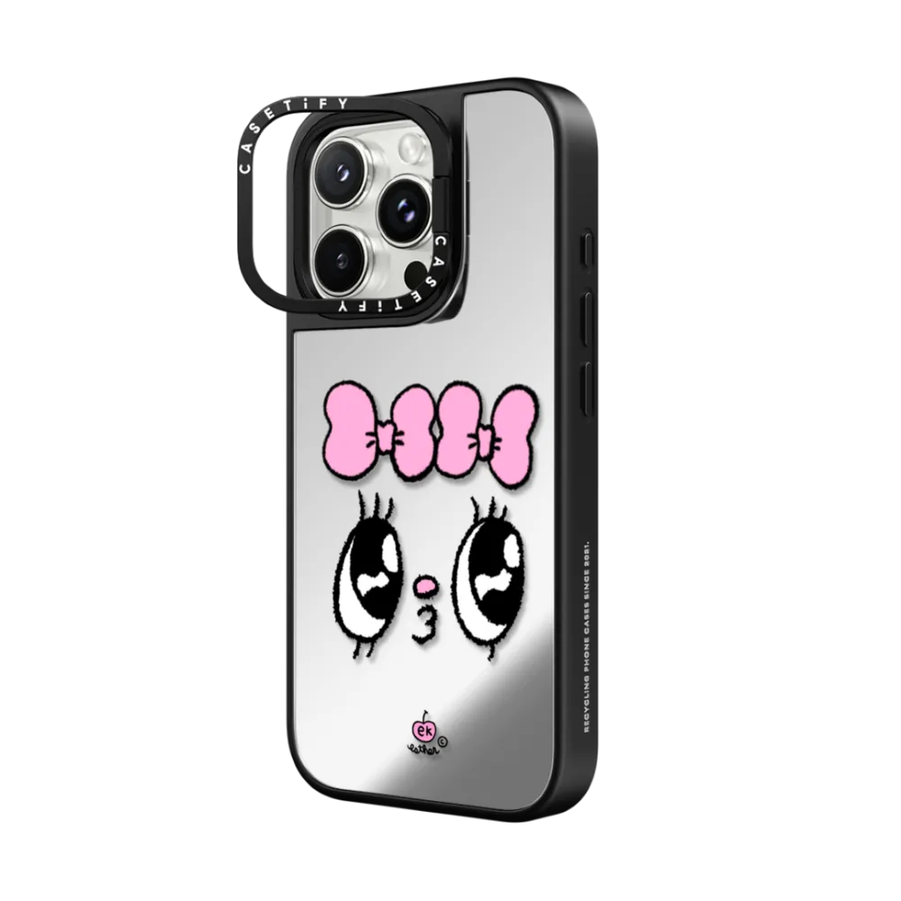 Mirror Ring Stand iPhone 16 Pro Max Case MagSafe Compatible - Kisses for who?
