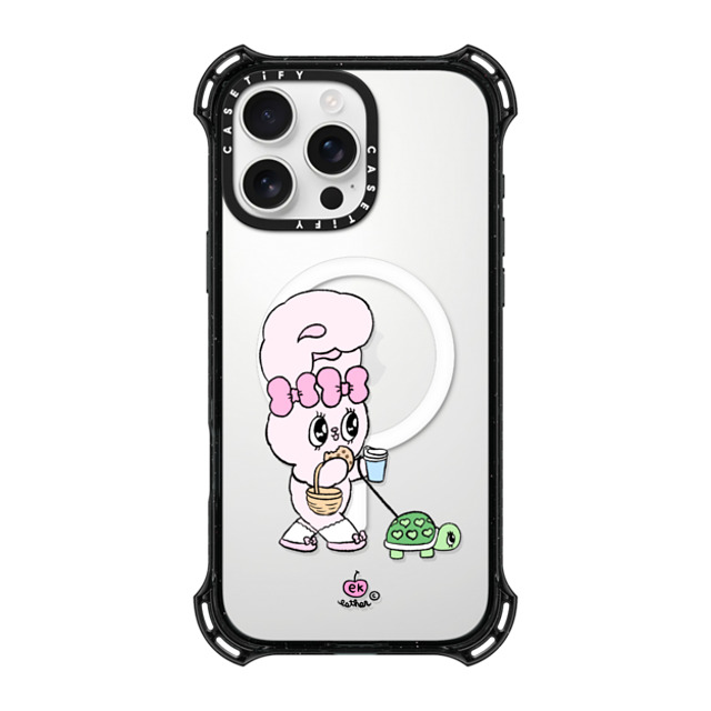 Esther Bunny x CASETiFY iPhone 16 Pro Max ケース ブラック バウンスケース Need my daily treats