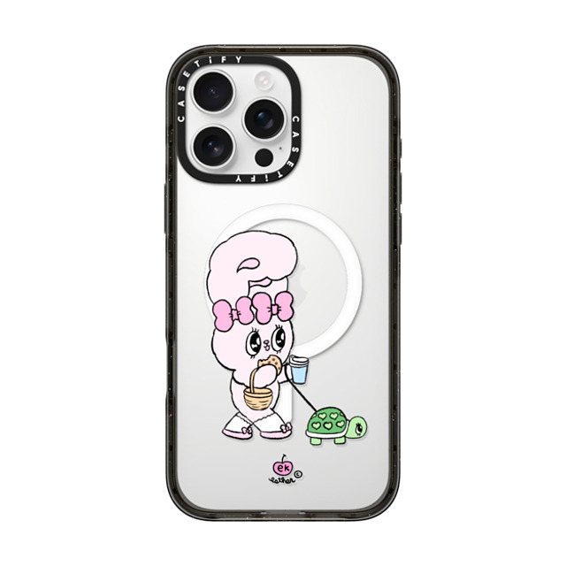 Esther Bunny x CASETiFY iPhone 16 Pro Max ケース ブラック インパクトケース MagSafe対応 Need my daily treats