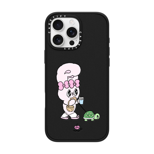 Esther Bunny x CASETiFY iPhone 16 Pro Max ケース マットブラック インパクトケース MagSafe対応 Need my daily treats