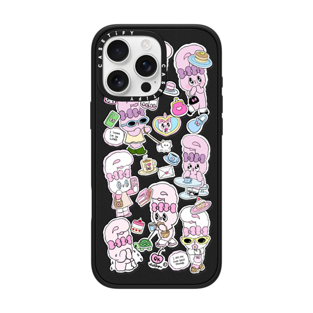 Esther Bunny x CASETiFY iPhone 16 Pro Max ケース マットブラック インパクトケース MagSafe対応 Bunny Life