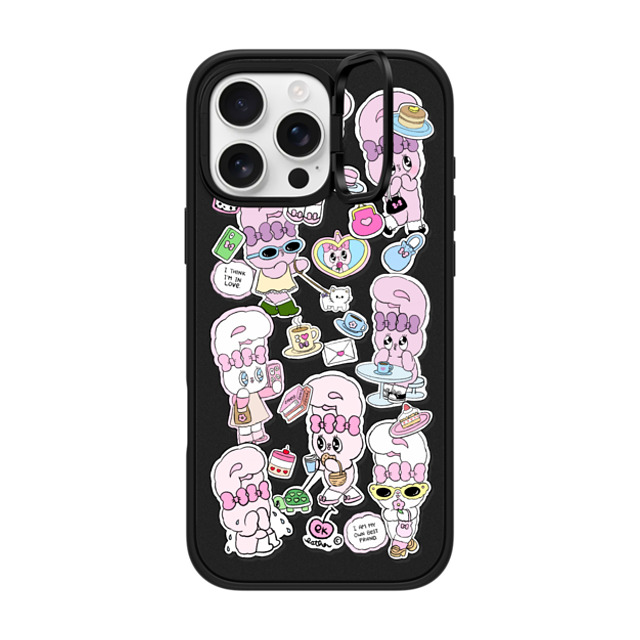 Esther Bunny x CASETiFY iPhone 16 Pro Max ケース マットブラック インパクトリングスタンドケース MagSafe対応 Bunny Life