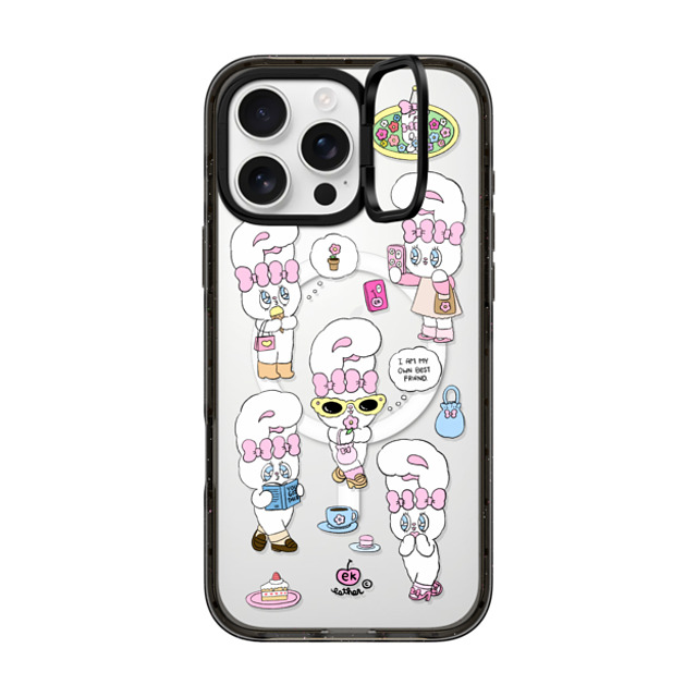 Esther Bunny x CASETiFY iPhone 16 Pro Max ケース Bunny,Cartoon ブラック インパクトリングスタンドケース MagSafe対応 I am my own best friend Father's Day Esther Bunny x CASETiFY iPhone 16 Pro Max ケース Bunny,Cartoon ブラック インパクトリングスタンドケース MagSafe対応 I am my own best friend Father's Day