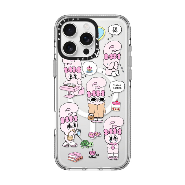 Esther Bunny x CASETiFY iPhone 16 Pro Max ケース クリア クリア ケース MagSafe対応 I need coffee