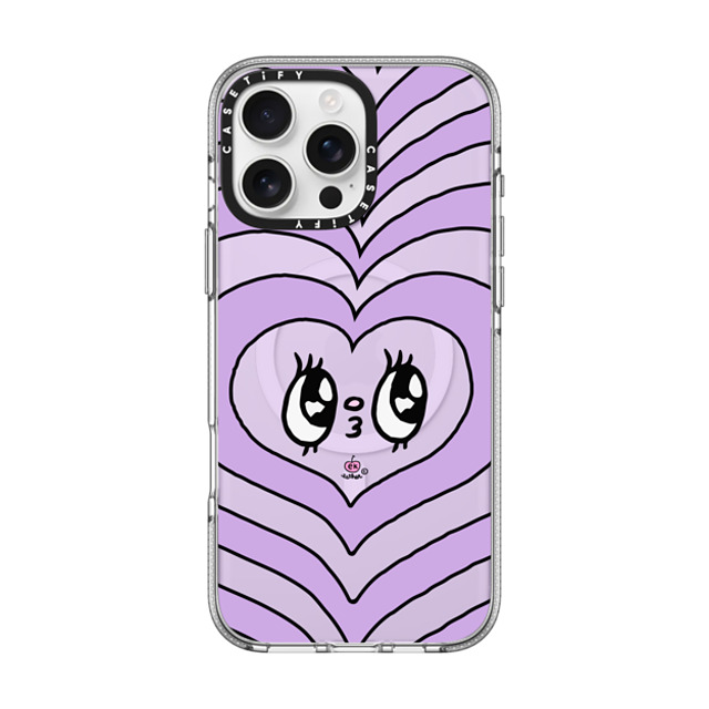 Esther Bunny x CASETiFY iPhone 16 Pro Max ケース クリア クリア ケース MagSafe対応 Heart beam face