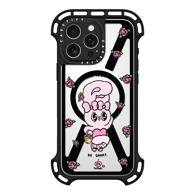 Esther Bunny x CASETiFY iPhone 16 Pro Max ケース ブラック ウルトラ バウンスケース MagSafe対応 Today is Gonna be Great