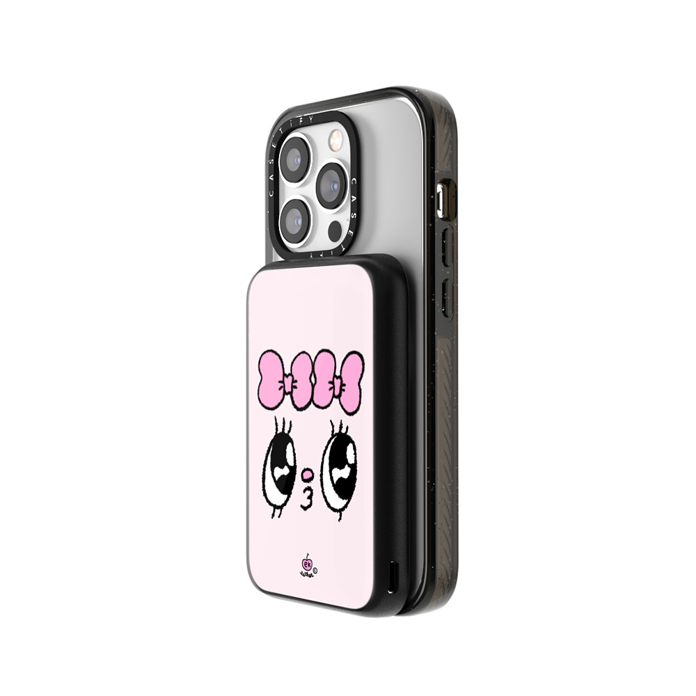 Esther Bunny x CASETiFY モバイルバッテリー ブラック モバイルバッテリー MagSafe対応 Kisses for who?