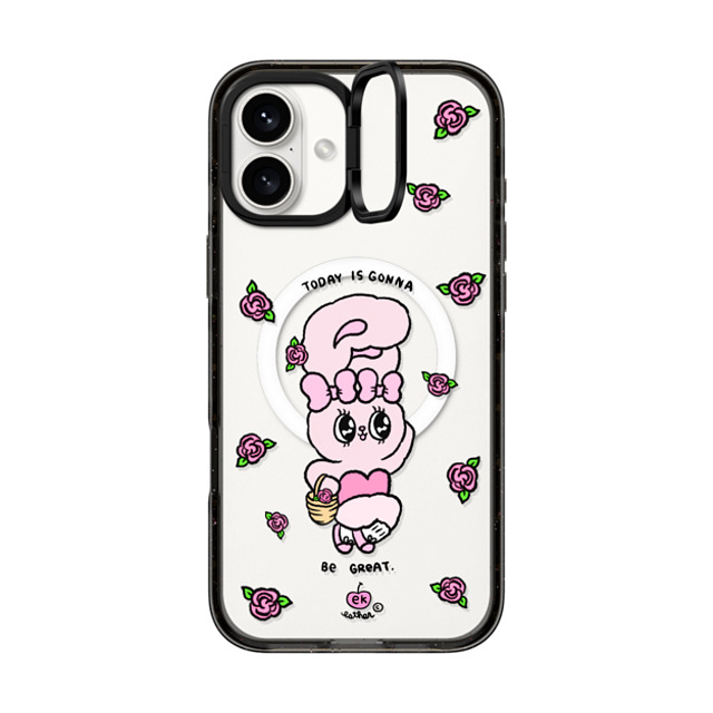 Esther Bunny x CASETiFY iPhone 16 Plus Case Black インパクトリングスタンドケース MagSafe対応 Today is Gonna be Great Esther Bunny x CASETiFY iPhone 16 Plus Case Black インパクトリングスタンドケース MagSafe対応 Today is Gonna be Great