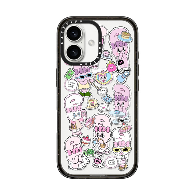 Esther Bunny x CASETiFY iPhone 16 ケース ブラック インパクトケース MagSafe対応 Bunny Life