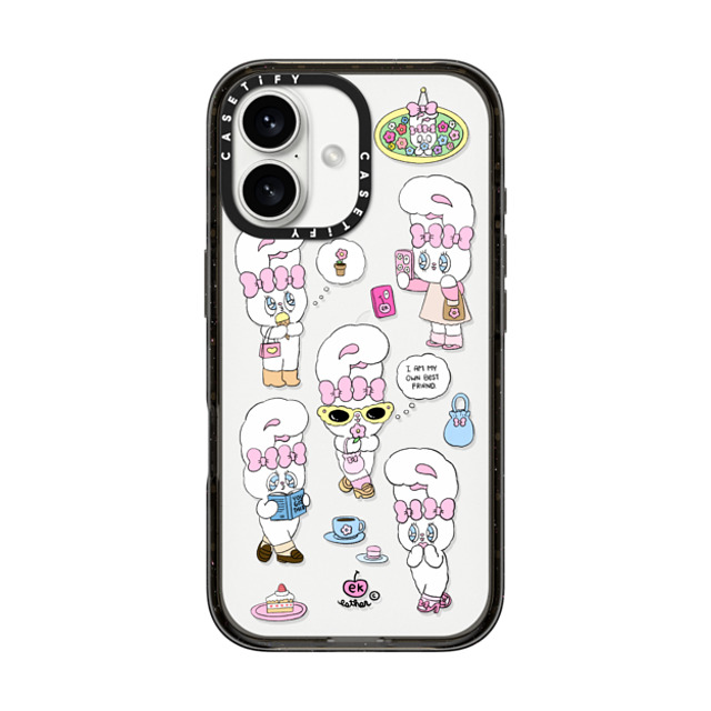Esther Bunny x CASETiFY iPhone 16 ケース Bunny,Cartoon ブラック インパクトケース I am my own best friend Father's Day Esther Bunny x CASETiFY iPhone 16 ケース Bunny,Cartoon ブラック インパクトケース I am my own best friend Father's Day