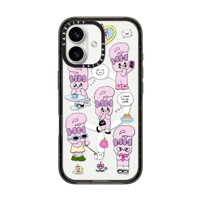 Esther Bunny x CASETiFY iPhone 16 Case Bunny,Cartoon Black Impact Case MagSafe Compatible I think I'm in love Mother's Day Esther Bunny x CASETiFY iPhone 16 Case Bunny,Cartoon Black Impact Case MagSafe Compatible I think I'm in love Mother's Day